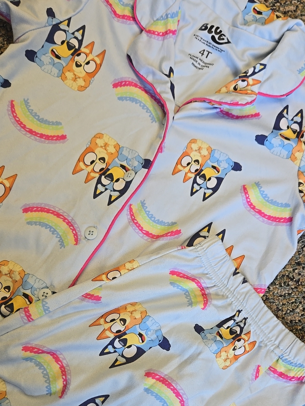 4T Bluey Short Pajama Set